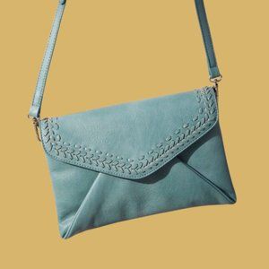 Athropologie Sky Blue Crossbody Purse - NWOT Bohemian Style